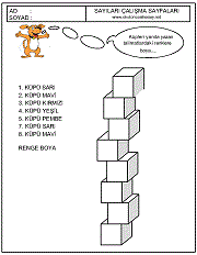 okul öncesi çocuklar için sıralama kavram çalışmaları